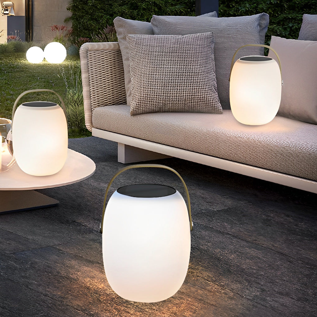 Aria Portable Solar Lantern with Remote – Modern Waterproof Table Lamp for Patio & Garden