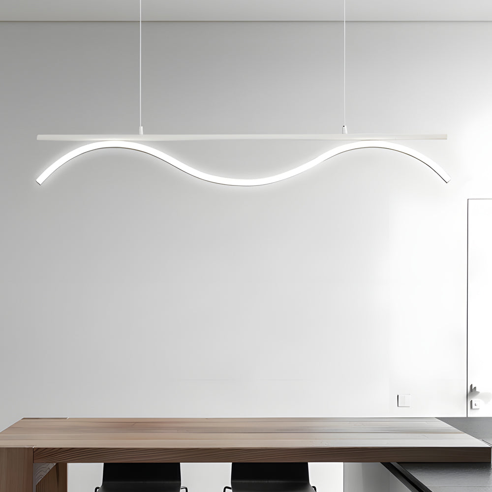 Linear Wave Design Led 1 Light Island Light 47 L