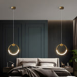 Dia 9 11 Ring Led Crystal Small Bedside Pendant Lights Hanging Lamp