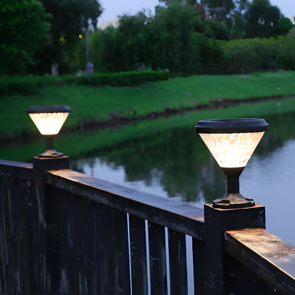 LumaGlow Solar Fence Post Light – Modern Gradient LED Outdoor Lantern