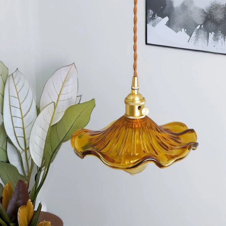 Vintage Hibiscus Pendant Light