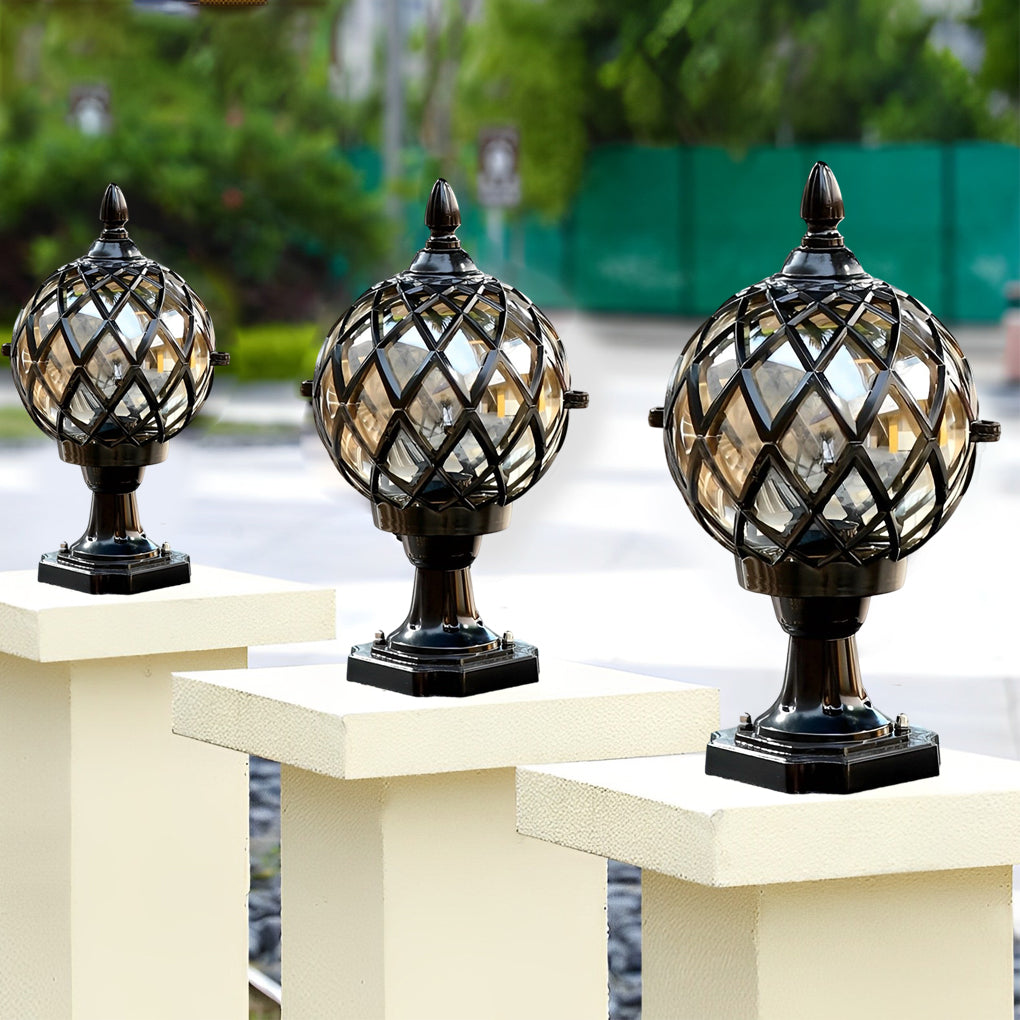 Round Ball Outdoor Fence Post Light Ha080211