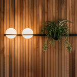 Modern Black Outdoor Wall Light with Flowerpot – LED Waterproof Sconce