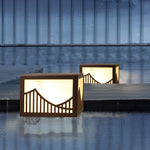 Mountain Scenery Modern Solar Post Light Li002225