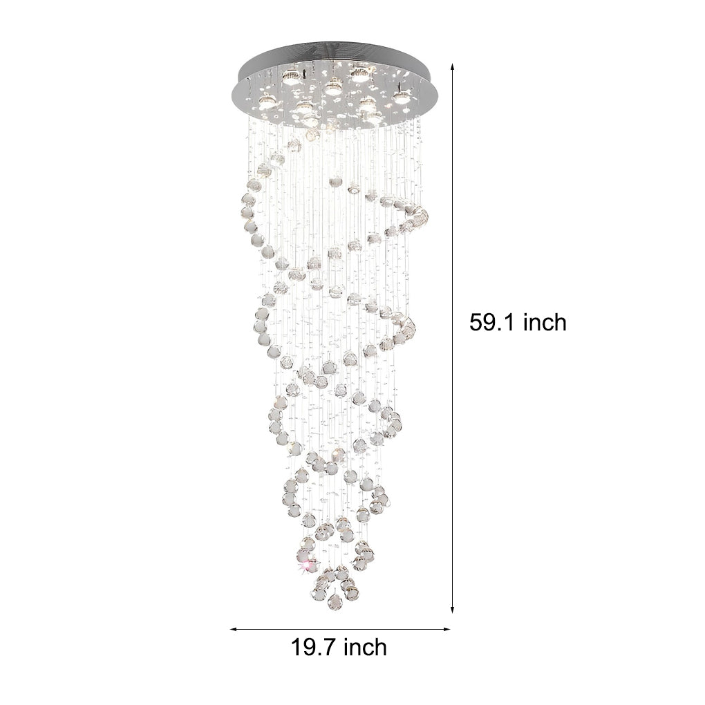Double Spiral Led Staircase Chandelier Ha098799