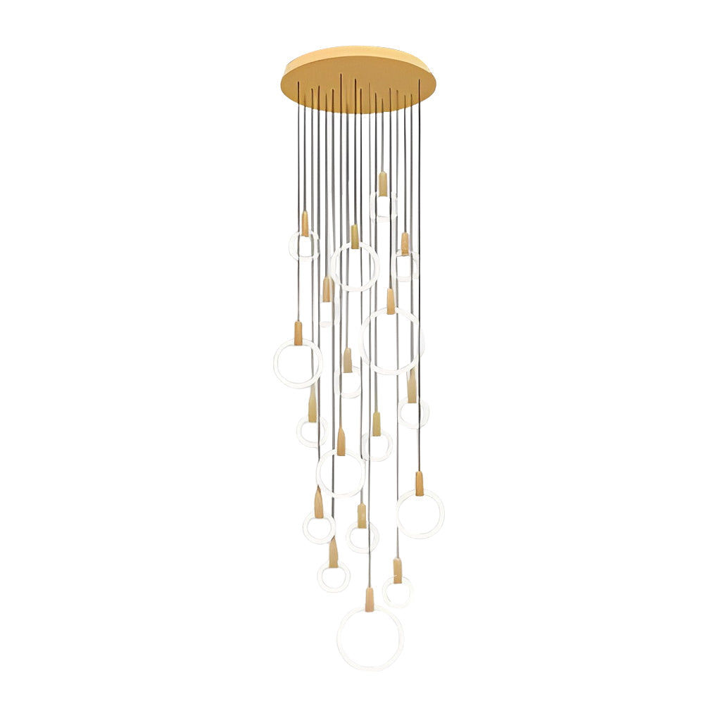 Minimalist Nordic Duplex Stair Chandelier Ha084864