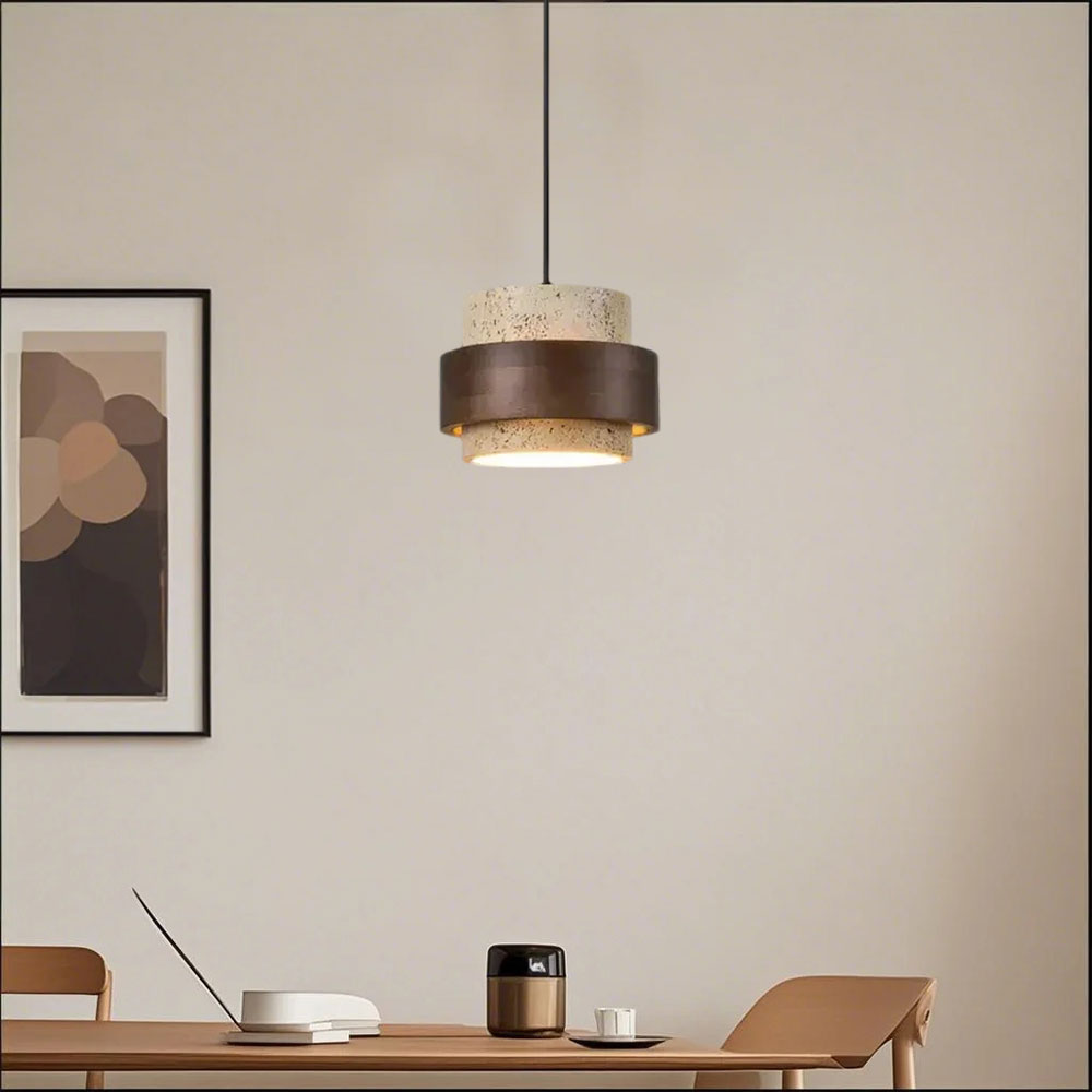 Retro Stone Wabi Sabi Pendant Light