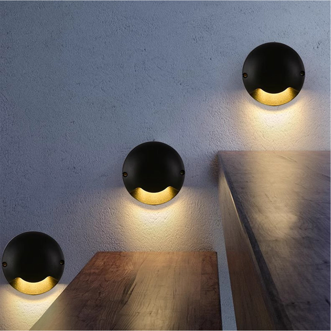 Minimalist Side-Lit Outdoor Well Lights – 3000K Warm LED In-Ground Cylinder