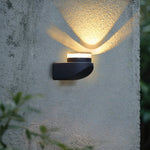 Modern Black Outdoor Wall Light with LED Up and Down Illumination