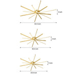 Aurelia Copper Starburst Semi-Flush Ceiling Light with Integrated LED