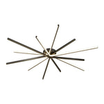 Aurelia Copper Starburst Semi-Flush Ceiling Light with Integrated LED
