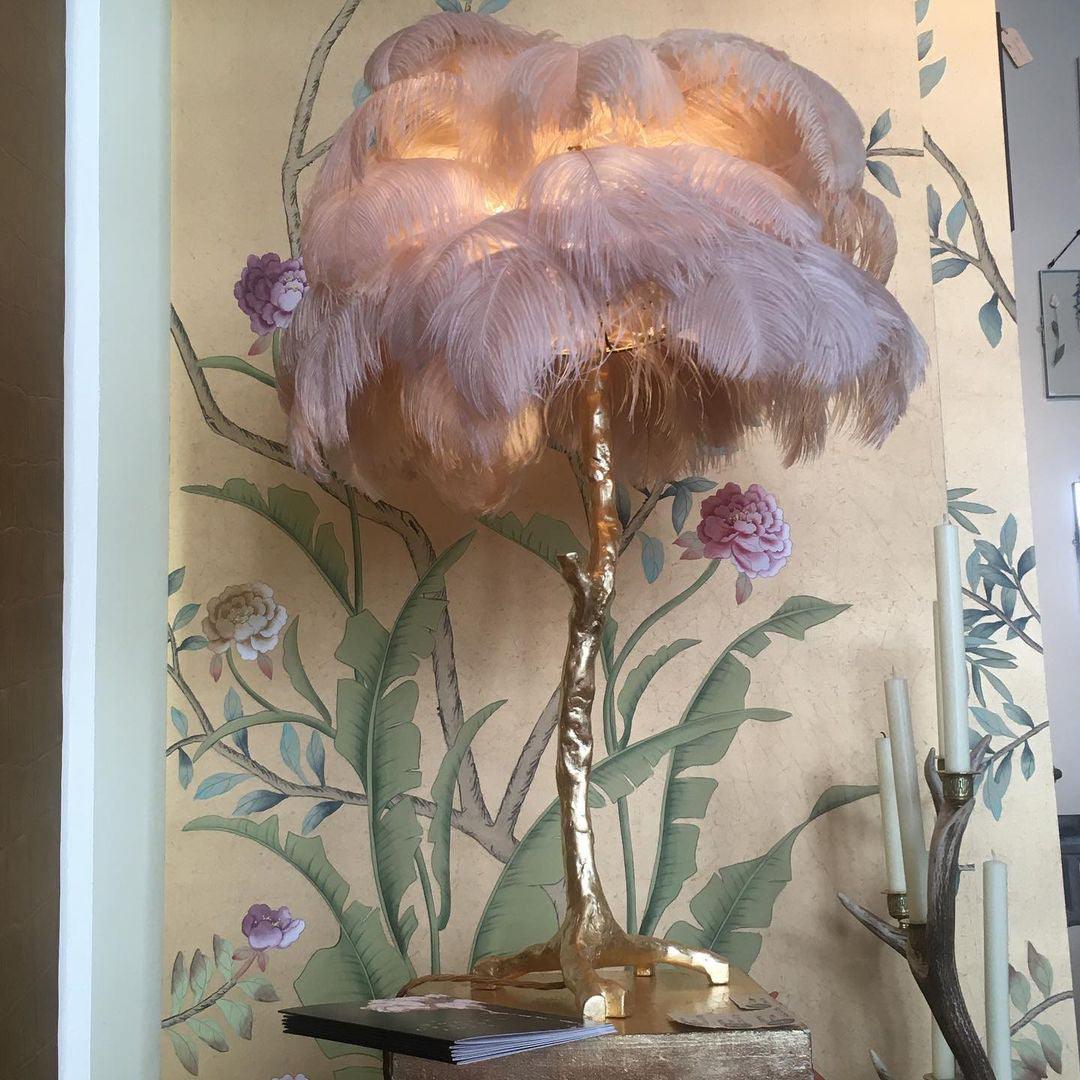 Feathered Elegance Table Lamp