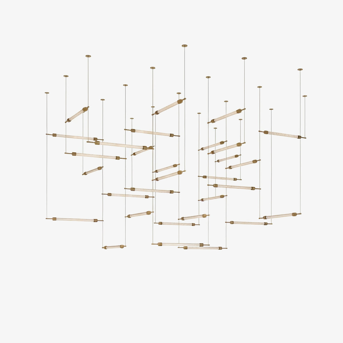 Crystal Grid Custom Chandelier – Bespoke LED Pendant for Modern Interiors