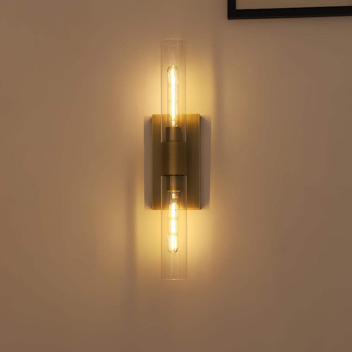 Lumen Cylix Wall Sconce in Brass and Glass | Modern Minimalist Wall Light