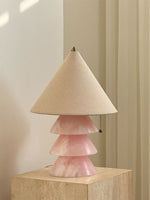 Pyralis Onyx Table Lamp – Sculptural Natural Stone Illumination