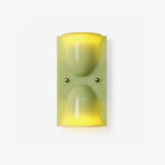 Aura Melt Sculptural Resin Wall Sconce in Lime Green, White, or Deep Red