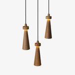 Loma Wood Pendant Light – Modern Minimalist LED Chandelier for Dining Room and Kitchen Island