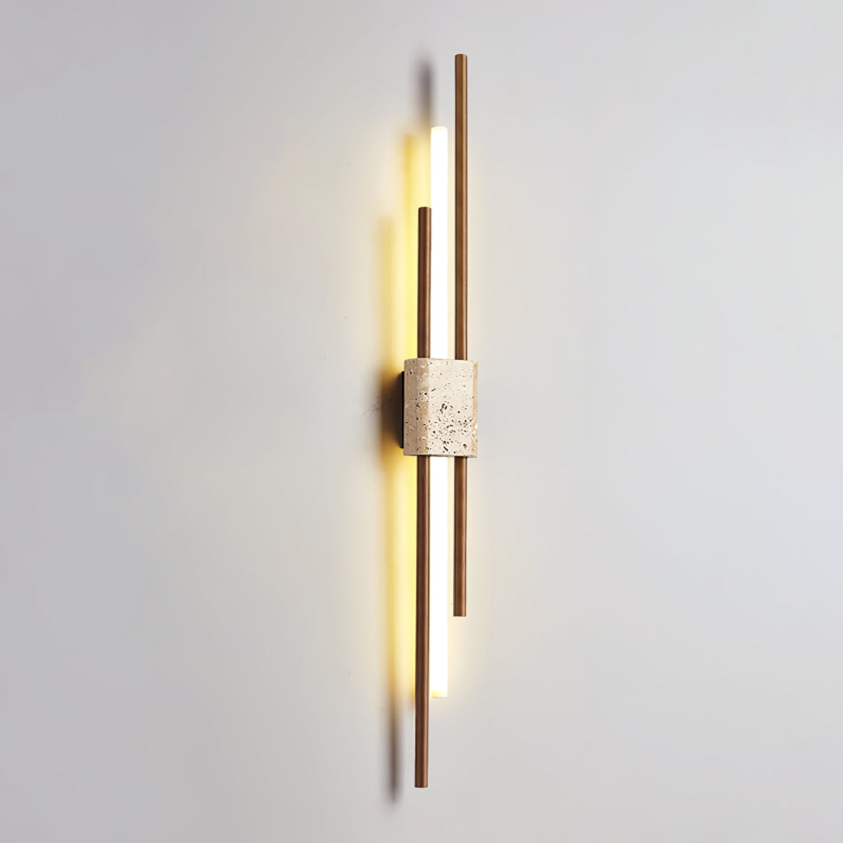 Axis Terra Wall Sconce in Travertine and Wood