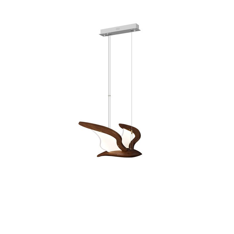 Avina Wing Pendant Light – Sculptural Wood LED Chandelier for Modern Interiors