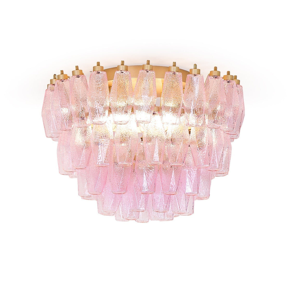 Poliedri Pink Ceiling Light