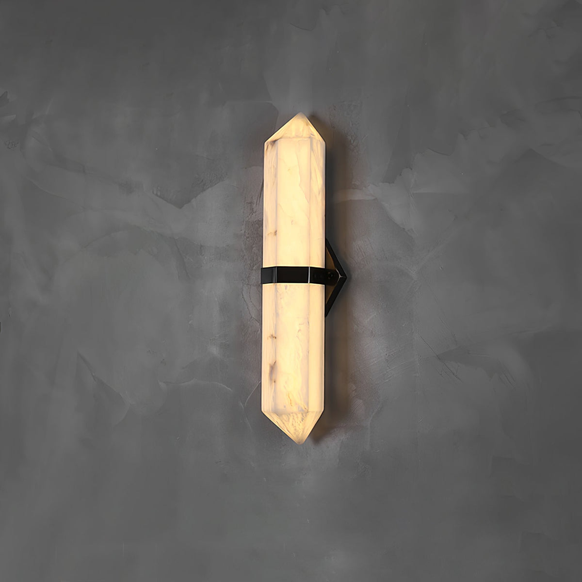 Alabaster Obelisk Wall Sconce – Modern LED Wall Light in Gold