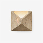 Terra Prism Wall Sconce in Yellow Travertine | Modern LED Wall Light