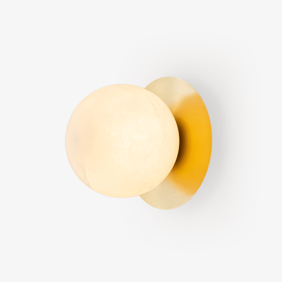 Orrila Dawn Alabaster Wall Sconce in Brushed Brass | Modern Minimalist Lighting