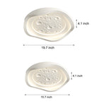 White Resin Lunar Led Flush Mount Wave Ceiling Light Round Ceiling Lamp Ceiling Lighting For Bedroom