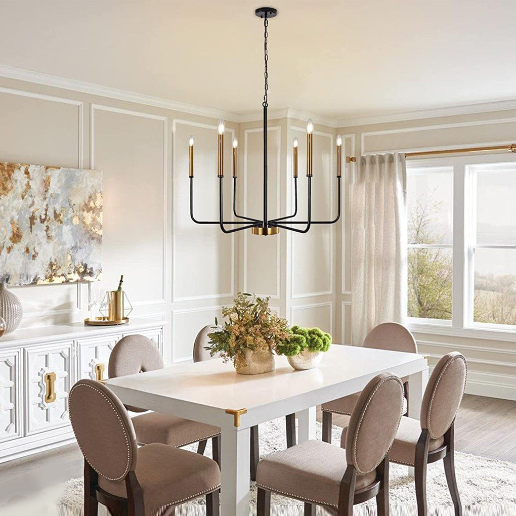6 Lights Candlestick Chandelier Ha098569