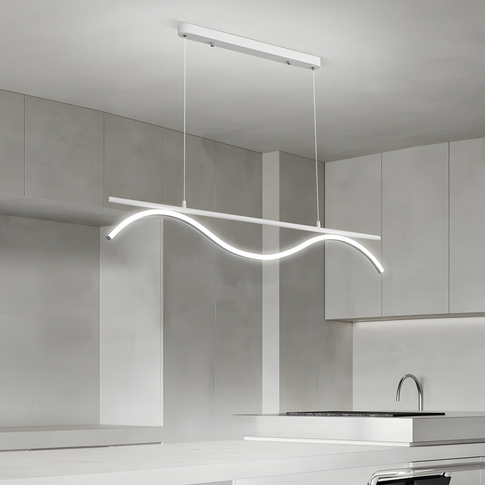 Linear Wave Design Led 1 Light Island Light 47 L