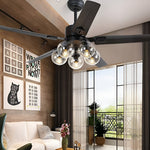 Silent Nordic Flush Mount Ceiling Fan Light With Remote Control