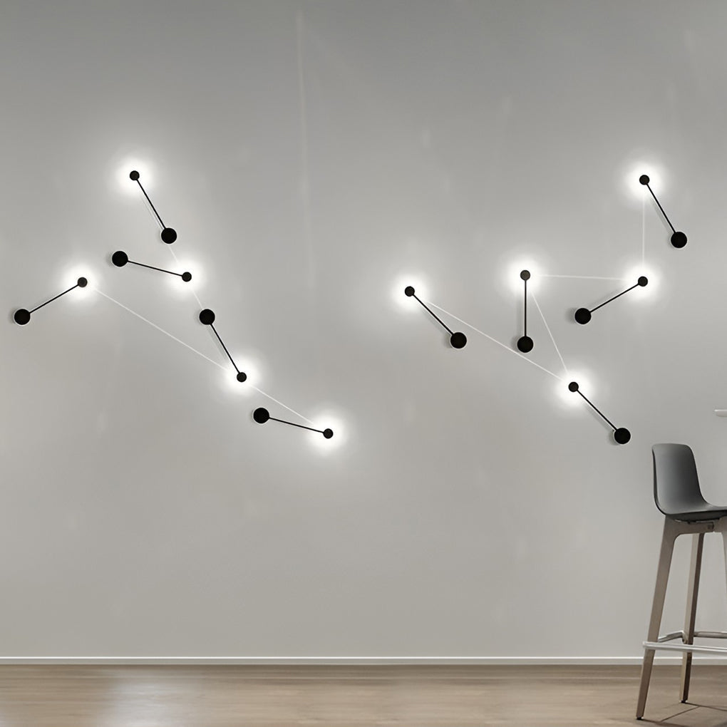 Line Led Black Nordic Wall Art Light