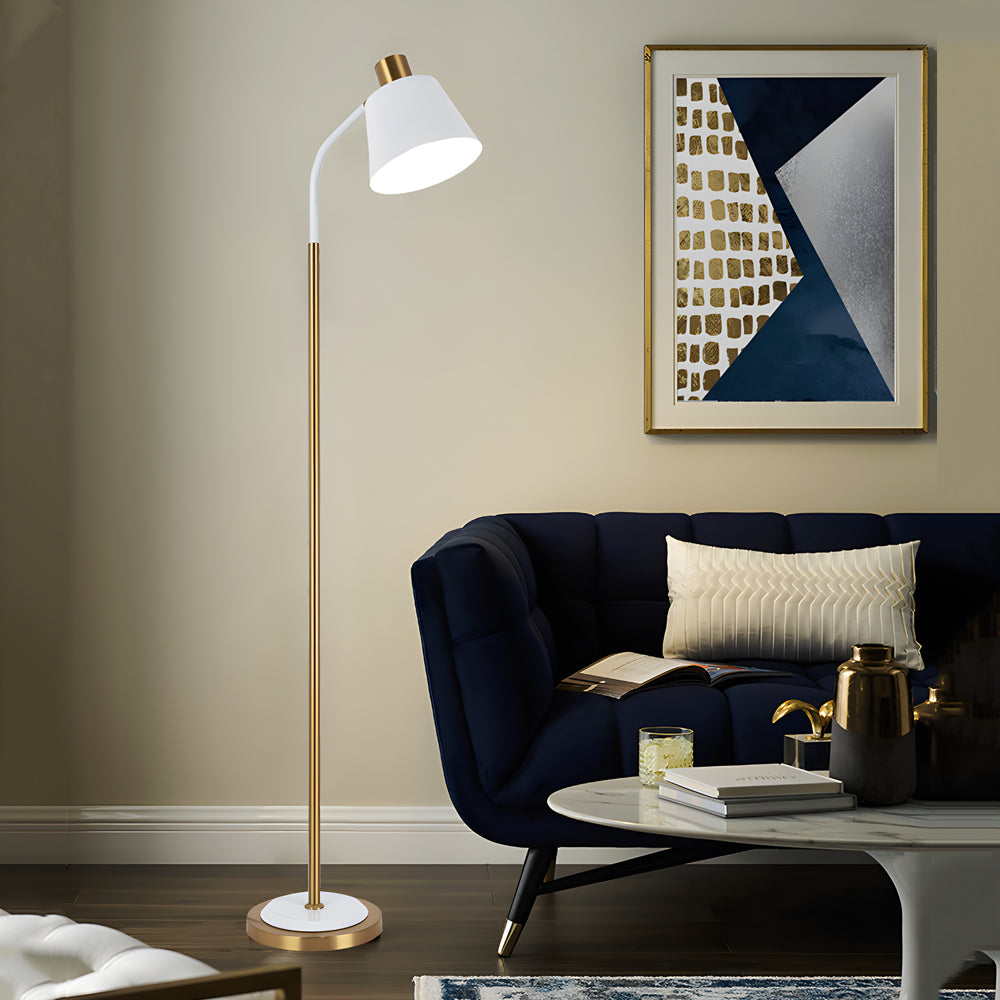 62 In Metal 1 Bulb Rotatable Reading Floor Lamp