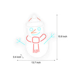 Modern Acrylic LED Snowman Sign with Dimmer for Festive Interiors