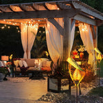Curled Leaf Solar Lawn Lights Li002498