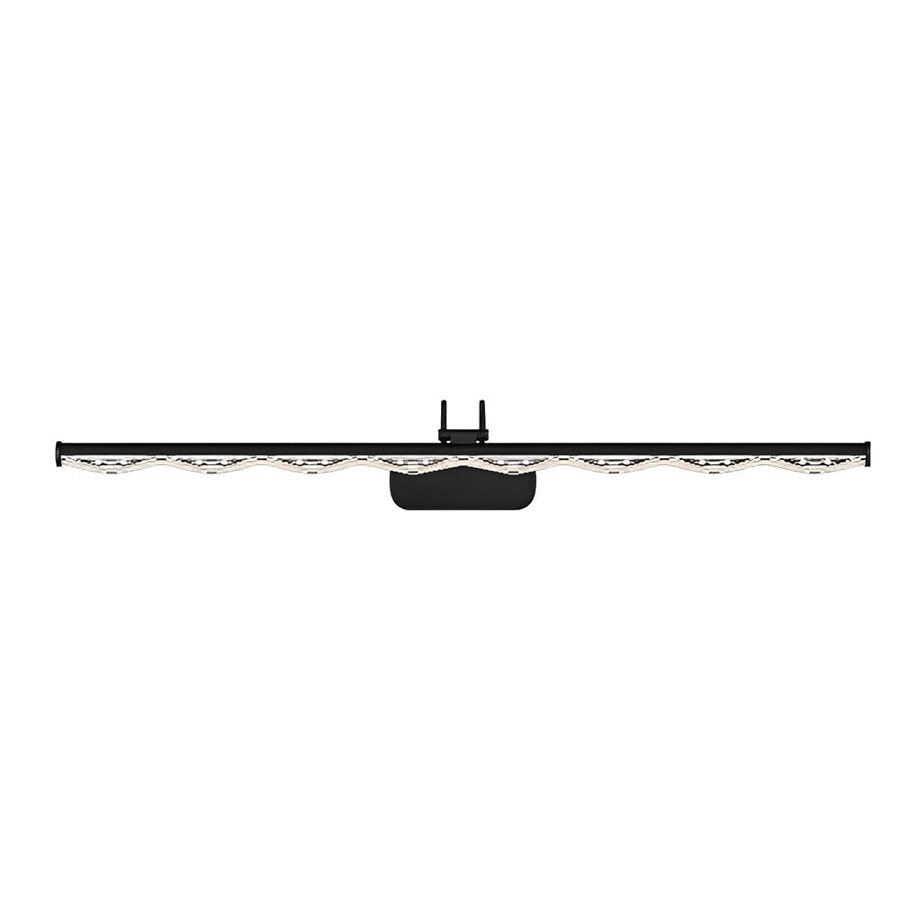 Prismatic Crystal-Effect LED Vanity Light in Modern Iron Frame