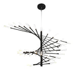 Aurelia Spiral LED Chandelier in Gold or Black