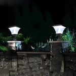 Square Retro Solar Fence Post Light Ha081283
