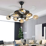 41 In 4 Blades Ceiling Fan Lights With 6 8 Light Glass Shades Remote Control
