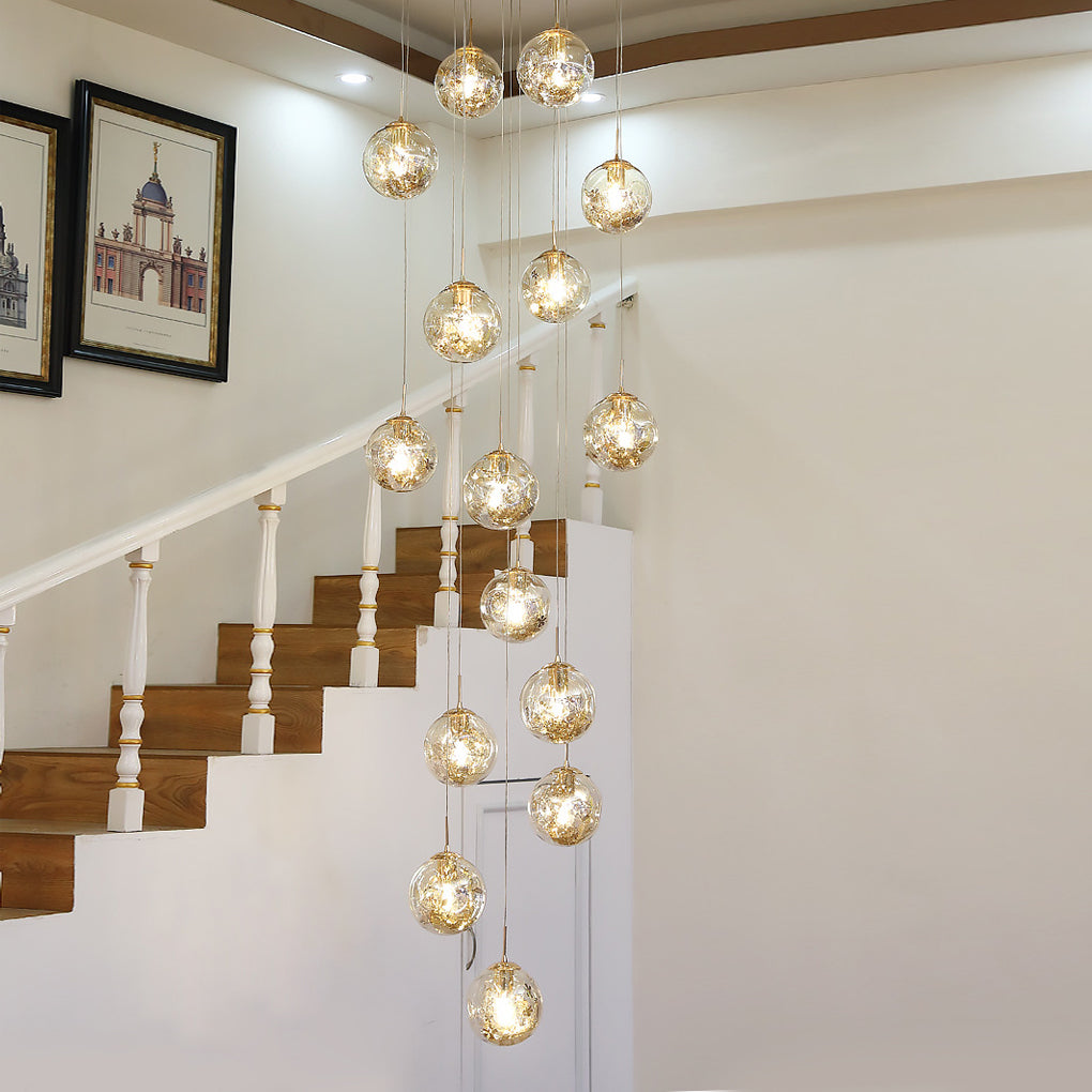 Glass Globes Shade Chandelier Ha095051