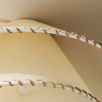 Rustic 3 Tiers Parchment Pendant Light 1 Light Hanging Lamp With Fabric Shade