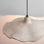 Japanese 1 Light Cement Wavy Pendant