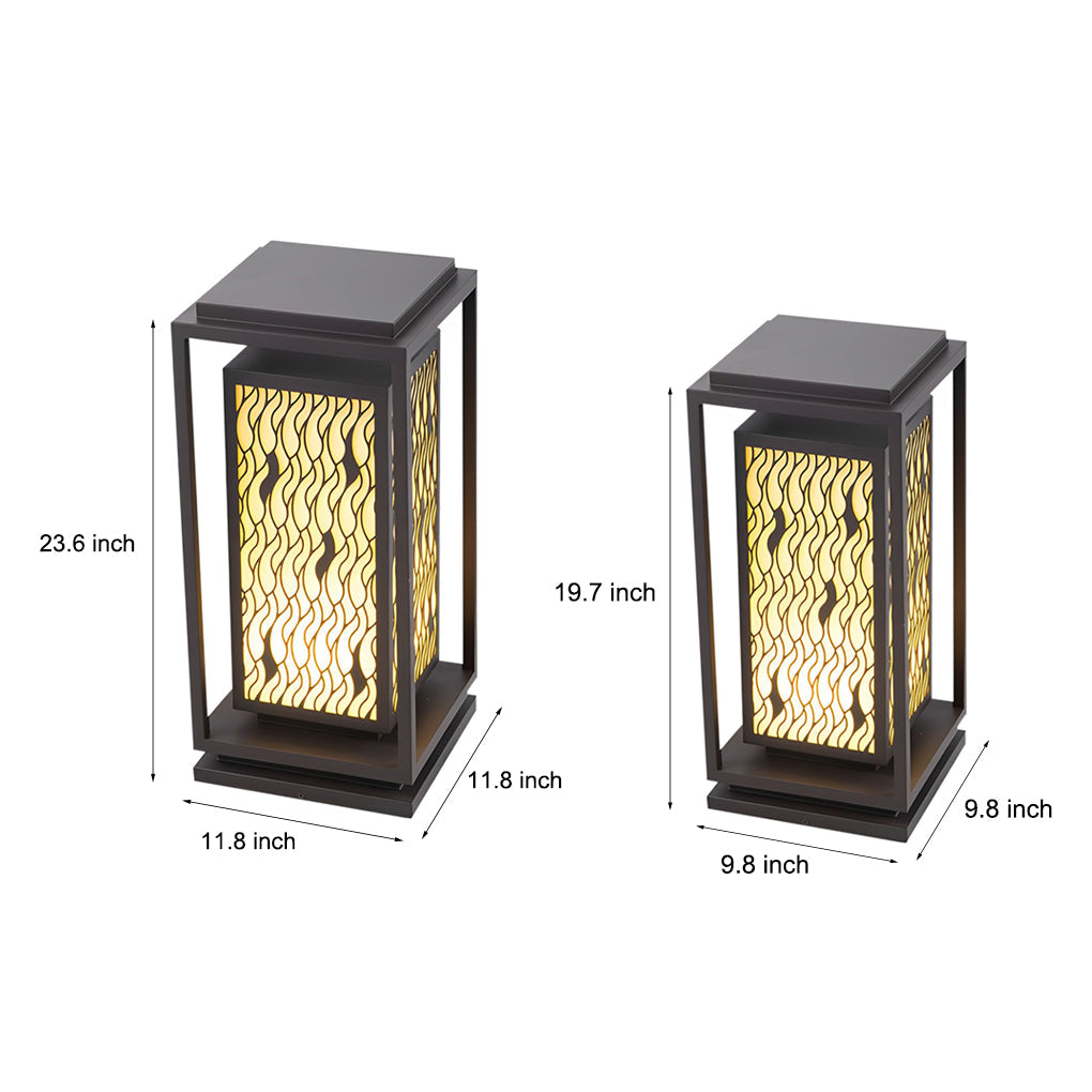 Vintage Black LED Pathway Light – Waterproof Retro Landscape Lamp for Garden & Courtyard