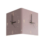 Square Metal Silent Backlit Led Corner Wall Clock Modern Wall Decor