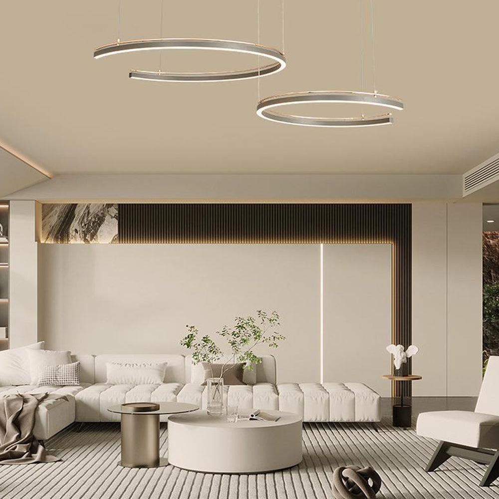 Modern Circular 2 3 Light C Shape Suspension Ceiling Lamp