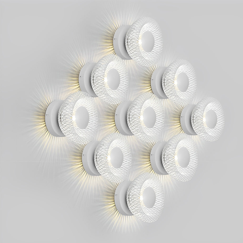 Circular Nest Grid Wall Sconce Ha078264
