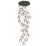 Led Ring Clusters Rotating Staircase Chandelier