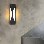 Modern Outdoor Wall Sconce in Black Stainless Steel with LED Illumination
