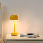 Tunable Metal Finish Table Lamp In Hat Style
