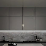 Modern 1 Light Copper Single Crystal Pendant Light With 3 Step Dimming Led
